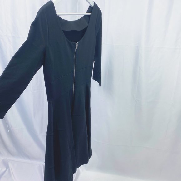 Banana Republic Dainty Little Black Dress Fit & Flare Flirty Midi Outfit - Picture 4 of 15